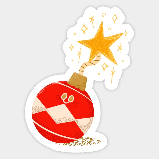 Xmas Bomb Sticker by Fluffymafi